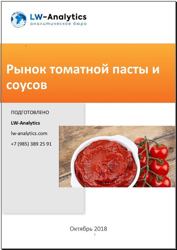 Обложка исследования "Рынок томатной пасты"