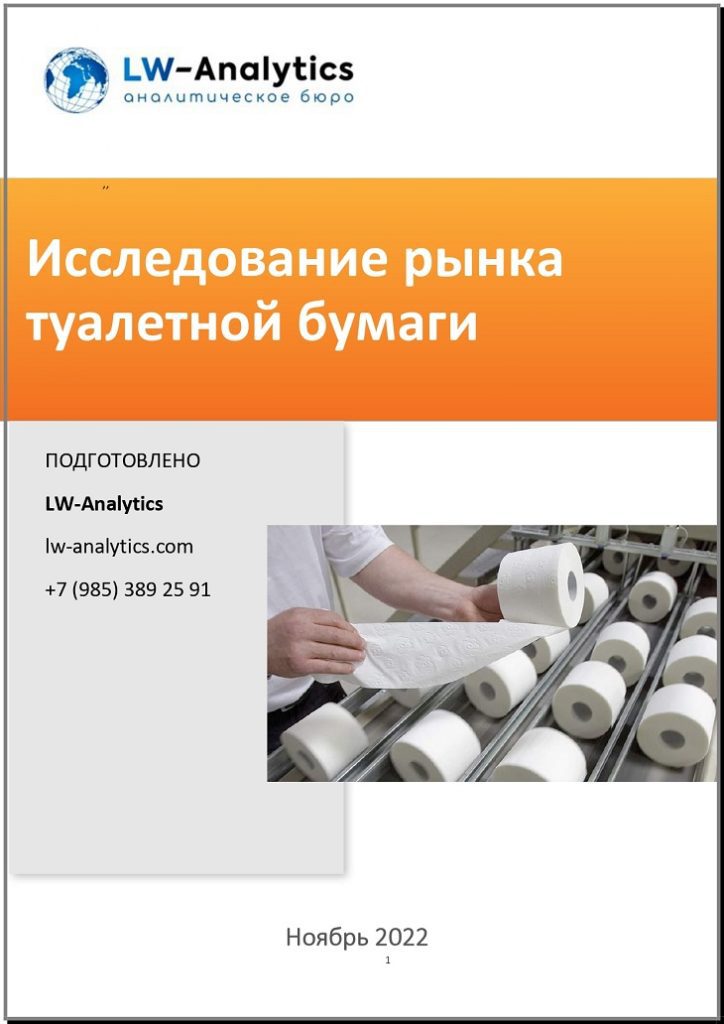 Обложка отчета "Исследование рынка туалетной бумаги"