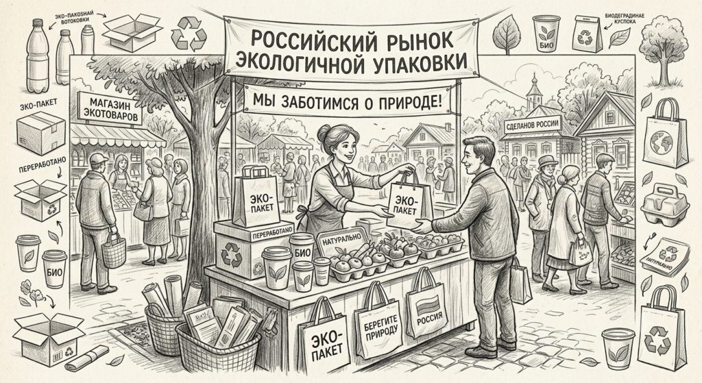 Анализ рынка экологичной упаковки. Рисунок.
