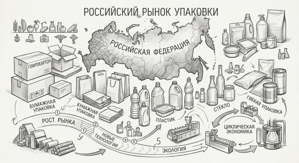 Анализ рынка упаковки. Рисунок. Исследование.