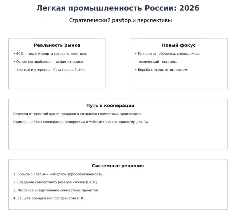 Рисунок легкая промышленность России в 2026 году